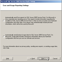 SQL Server Service Pack 2 Setup