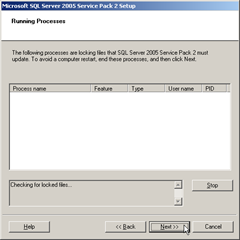 SQL Server Service Pack 2 Setup