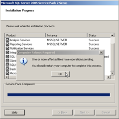 SQL Server Service Pack 2 Setup