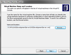 New Virtual Machine Wizard