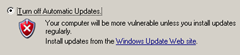Turn Off Automatic Updates