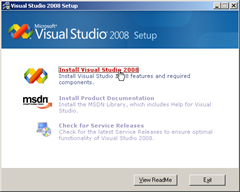 Visual Studio 2008 Setup