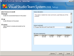 Visual Studio 2008 Setup