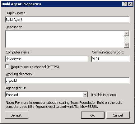 Build Agent Properties