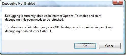 Debugging Not Enabled