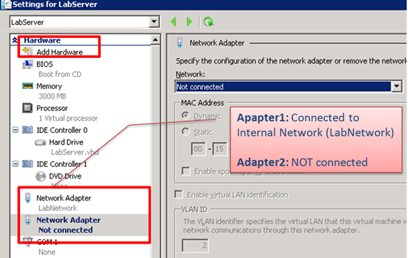 External not connected