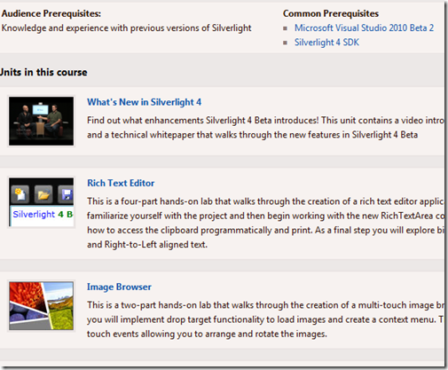 Channel 9 Silverlight 4 Training Course