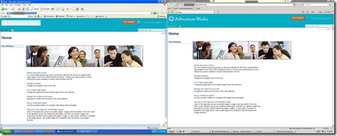 IE6 vs IE7 - Publishing Portal 1