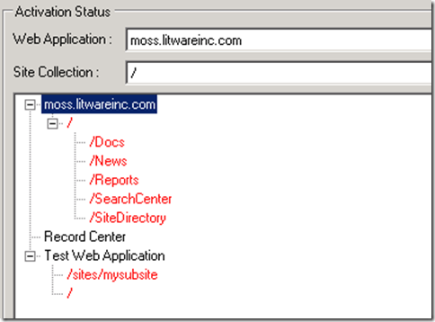 Manage SharePoint Feature - Activation Status