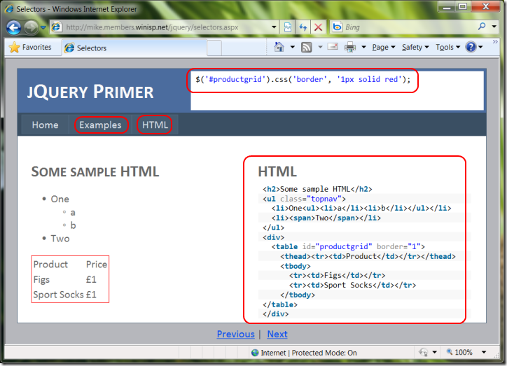 jQuery Primer