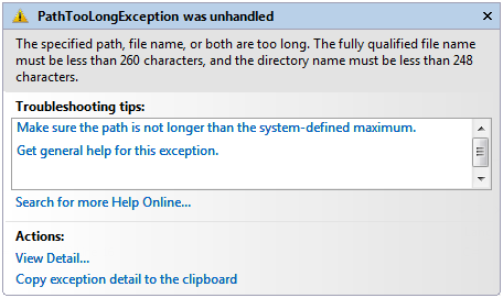 PathTooLongException