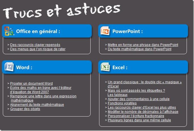 Trucs et astuces