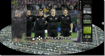 Check out Photosynth embeed with Silverlight in Bing Maps.