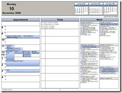 Calendar Trifold View