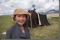 TsoTso 25 –gets up at 5am to milk the Yaks and again at 8 or 9 at night. Her mother passed away several years ago leaving the chores to her and her sister—both girls only went to primary school. Her father and brother work as electrical linemen.