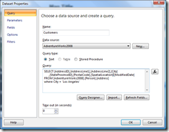 Dataset query with geospatial column