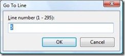 Go To Line Dialog