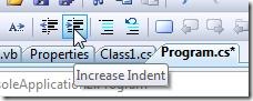 Increase Indent on Text Editor Toolbar