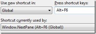 Window.NextPane bound to Alt+F6