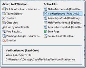 IDE Navigator in VS 2005