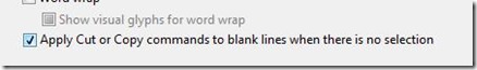 Option to turn off copying / cutting blank lines