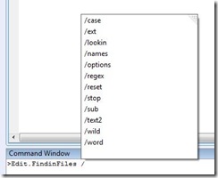 Command Window Autocomplete for Arguments