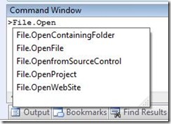 Command Window Auto-completion for commands