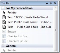 Custom Tab in Toolbox