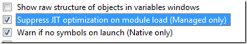 Suppress JIT optimization on module load (managed only)