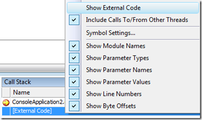 Show External Code