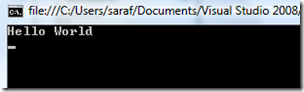 Hello World in Command Prompt
