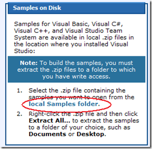 Samples on Disk section of Samples page