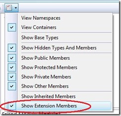 Object Browser Show Extension Members