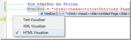 HTML Visualizer shown in DataTips