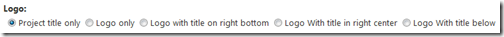 Logo settings options