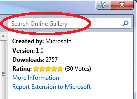 Search Online Gallery textbox