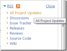 All Project Updates via RSS