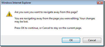 are you sure you want to navigate away