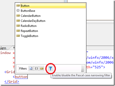 pascal casing in XAML Editor