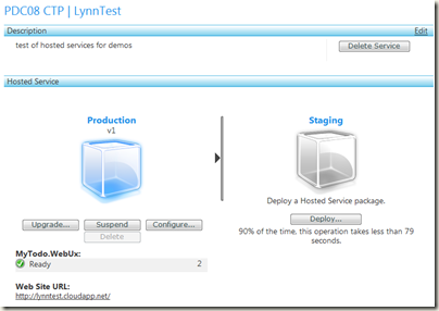 Deployment Portal for Windows Azure