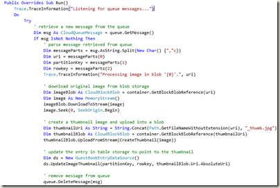 Windows Azure queue storage