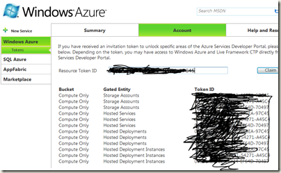 Redeeming a Windows Azure token