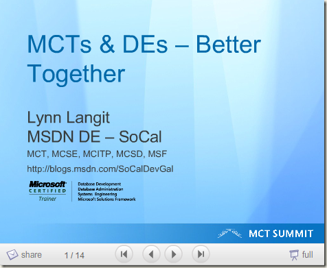 MCT & DE Integration Pilot