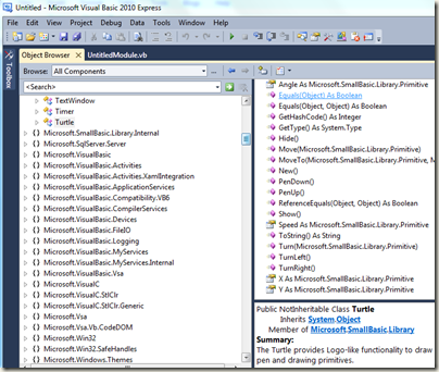 VS Express 2010 Object Browser