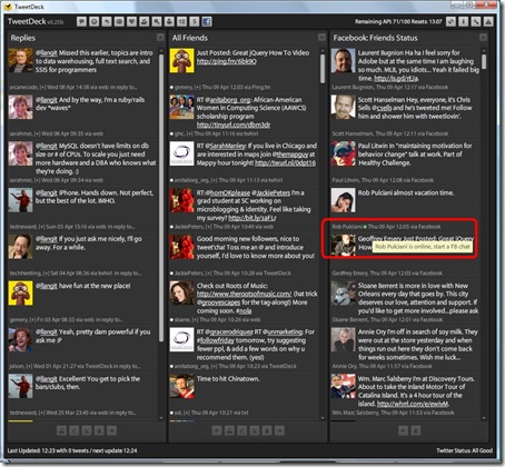 TweetDeck And Facebook integration