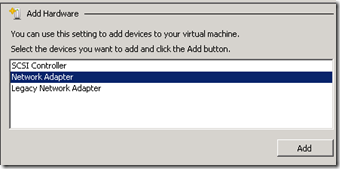 Add Hardware_Network Adapter