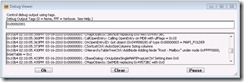 Debug Viewer sample output