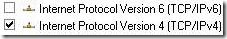 Network Settings: TCP/IPv6 is unchecked, TCP/IPv6 is checked