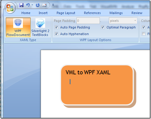 VML in Word 2007