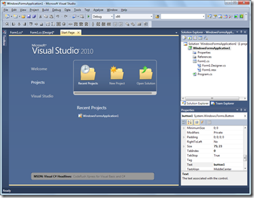 VS2010-Screenshot